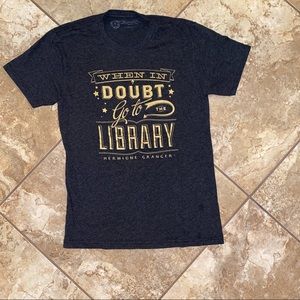 ✨ When in Doubt Go to the Library Small Black Harry Potter Shirt ✨